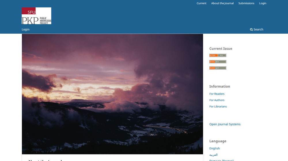 Interface de démonstration Open Journal Systems